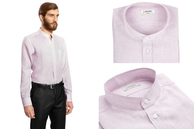 Camicia con Colletto Coreano