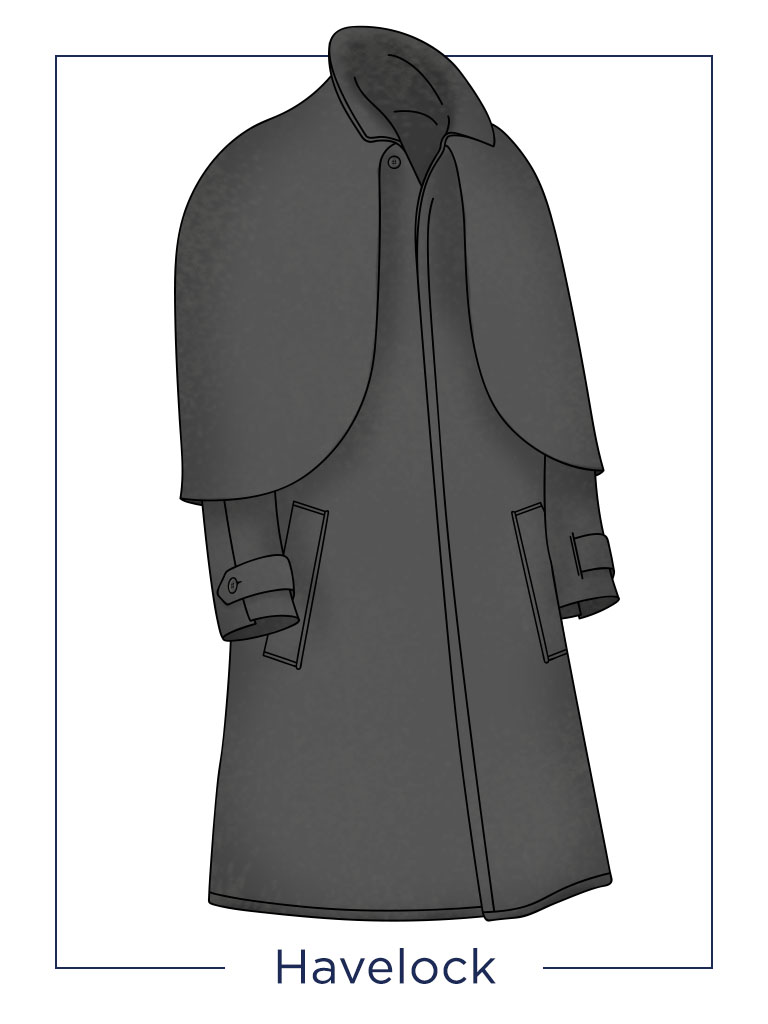 Cappotto uomo modello Havelock